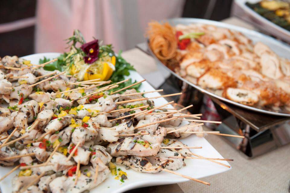 Main Event suggests serving your appetizers on sticks! They're great finger foods without the mess. Photo courtesy of Sweet Tea.