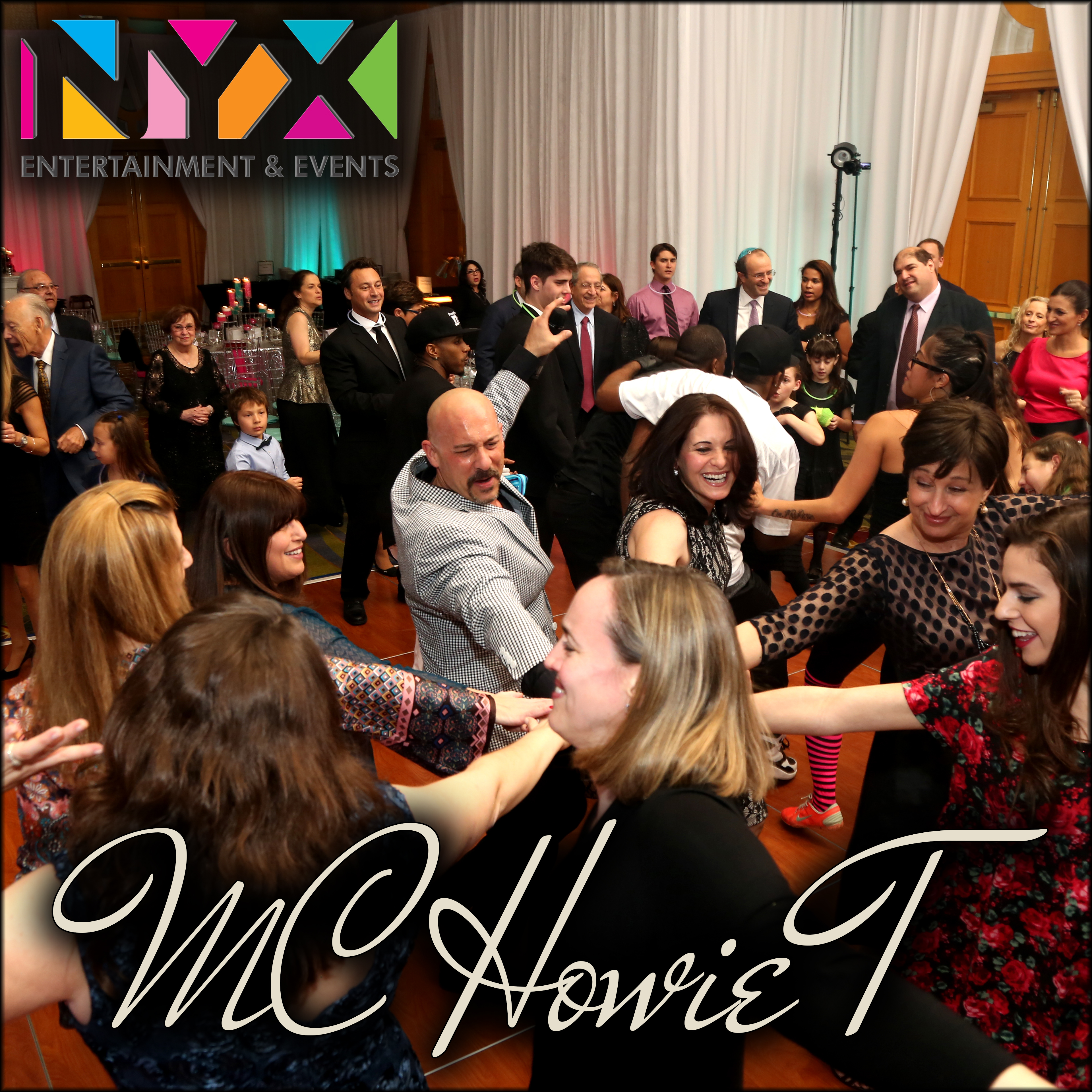 MC Howie T with Adult Mitzvah Guests