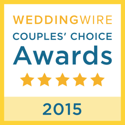 NYX Entertainment and Events 2015 WeddingWire Couples' Choice Award badge. An award recognizing excellence in wedding entertainment and planning.